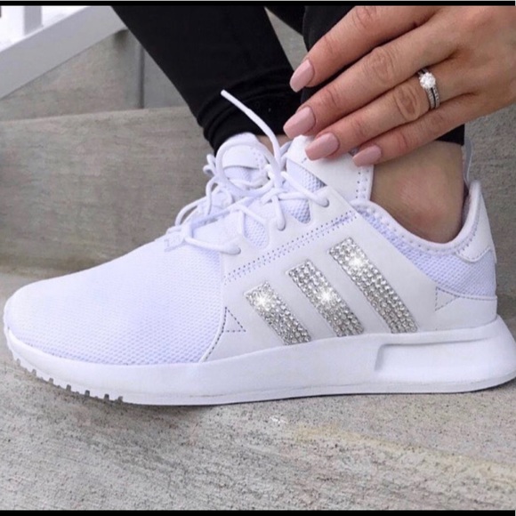 Addidas Original Sneakers with genuine Swarovski Crystals - Size 7.5 (6Y) - Picture 10 of 10